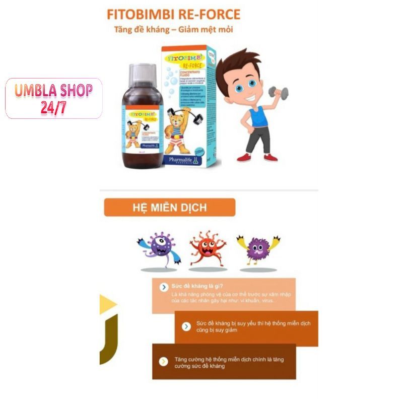 FITOBIMBI RE-FORCE HỖ TRỢ TĂNG CƯỜNG SỨC KHỎE VÀ GIẢM MỆT MỎI CHO T