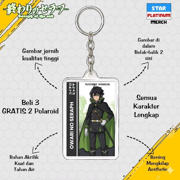 Gantungan Kunci Owari No Seraph - Keychain Seraph of the end - Ganci Anime - Gantungan Kunci Yuichir
