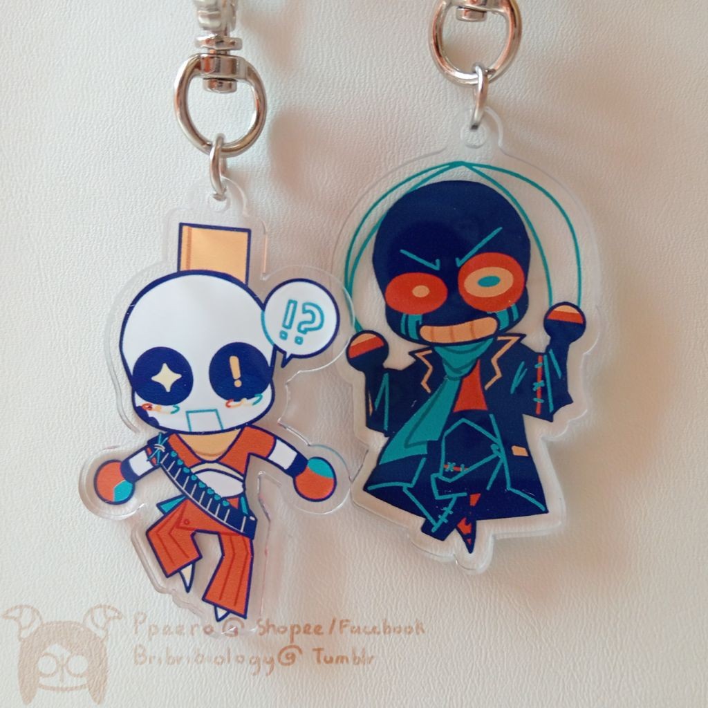 Funky Palette Error & Ink Keychain Undertale Sans Au