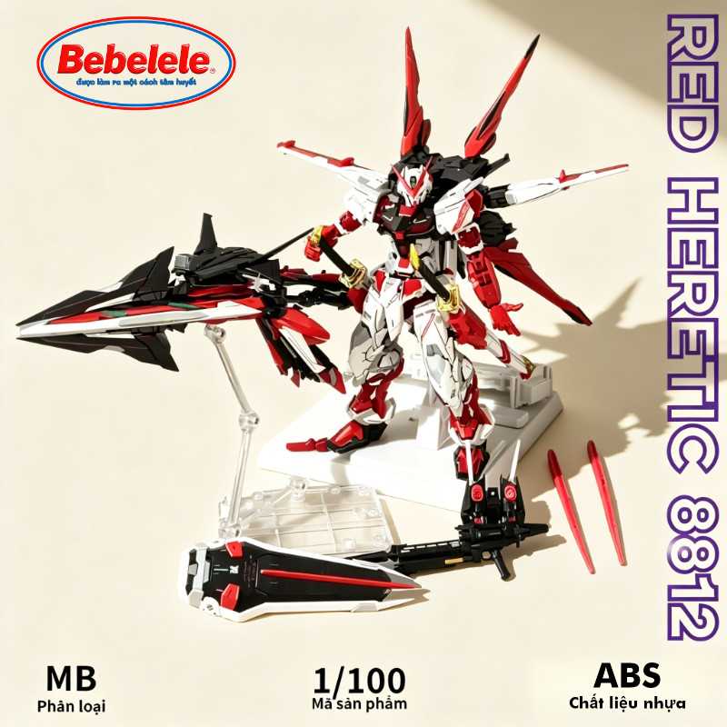 [CÓ SẴN] Mô hình lắp ráp MG Astray Red Frame ver MB 8812A – Kèm Fly Unit & Đại Kiếm, tặng base + dec