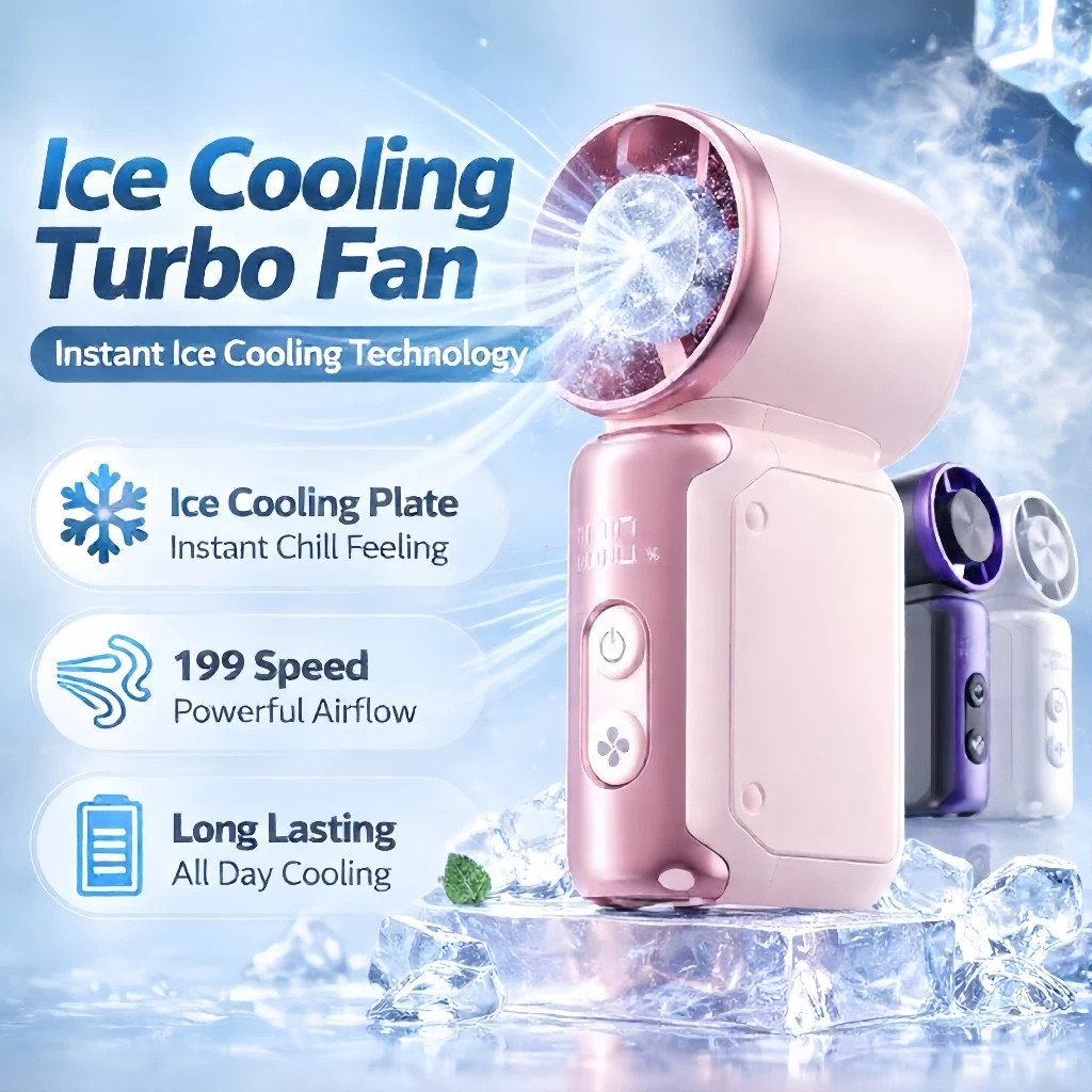Quạt Cầm Tay Siêu Mini 100 Cấp Độ Gió – Tích Điện, Nhỏ Gọn, Dễ Thương, Mang Theo Mọi Lúc