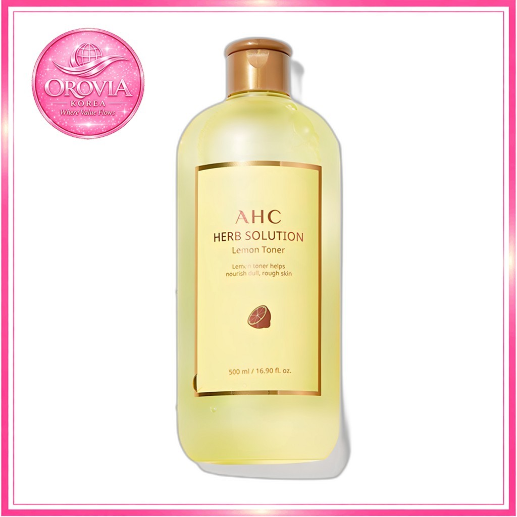 [ahc] Herb Solution Lemon Toner, 500ml, 1 cái / Mực Hàn Quốc / Công thức làm rõ / Chính hãng 100% củ