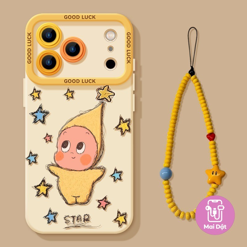 Cute Star People Phone case for IPhone17 16 15 11 12 13 14 Pro Max 7Plus 16 8 15 PlusS Max XR X  sof