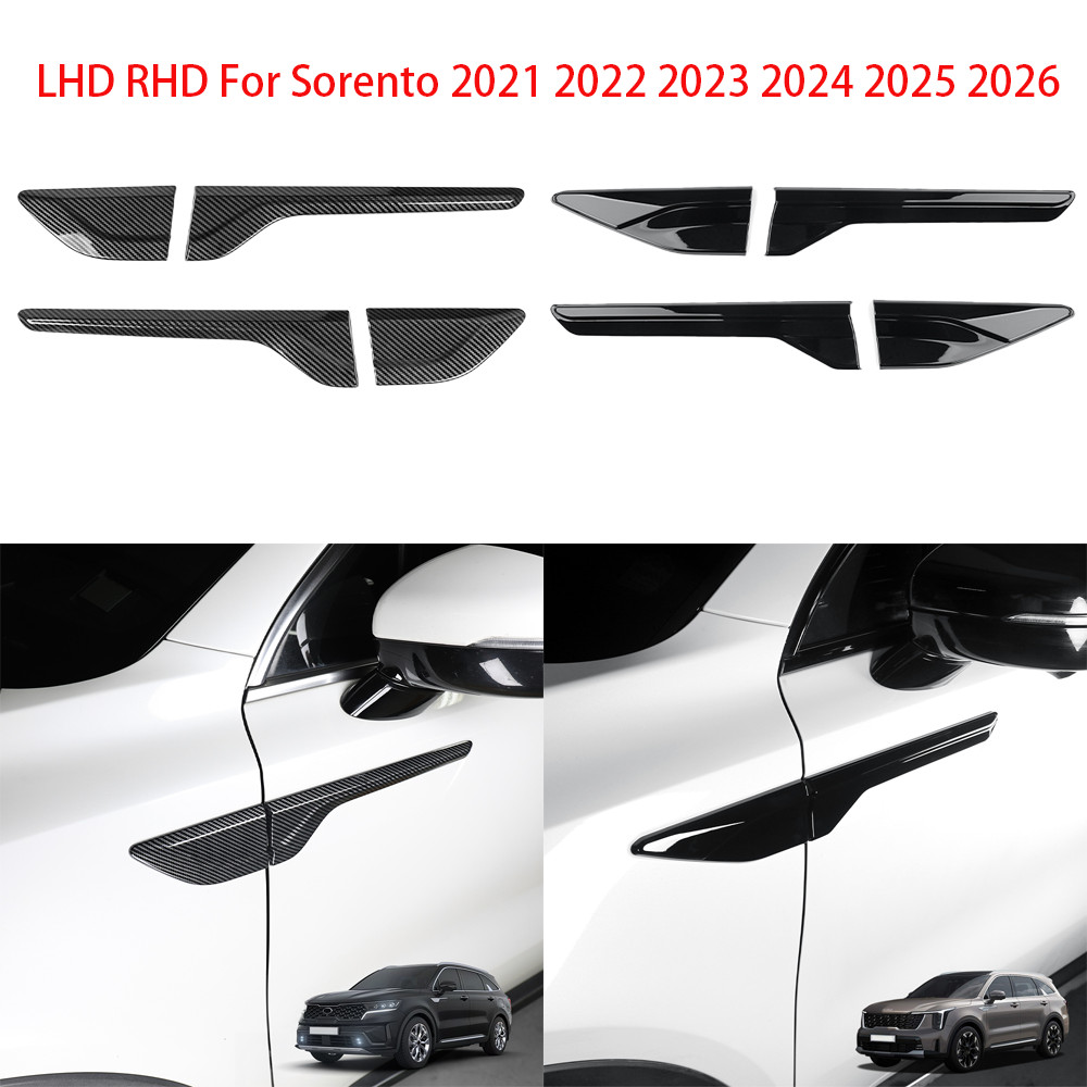 Sợi Carbon / Chrome Bên Thân Lá Tấm Sọc Cho Xe Kia Sorento MQ4 2021-2023 2024-2026 Phụ Kiện Ngoại Th