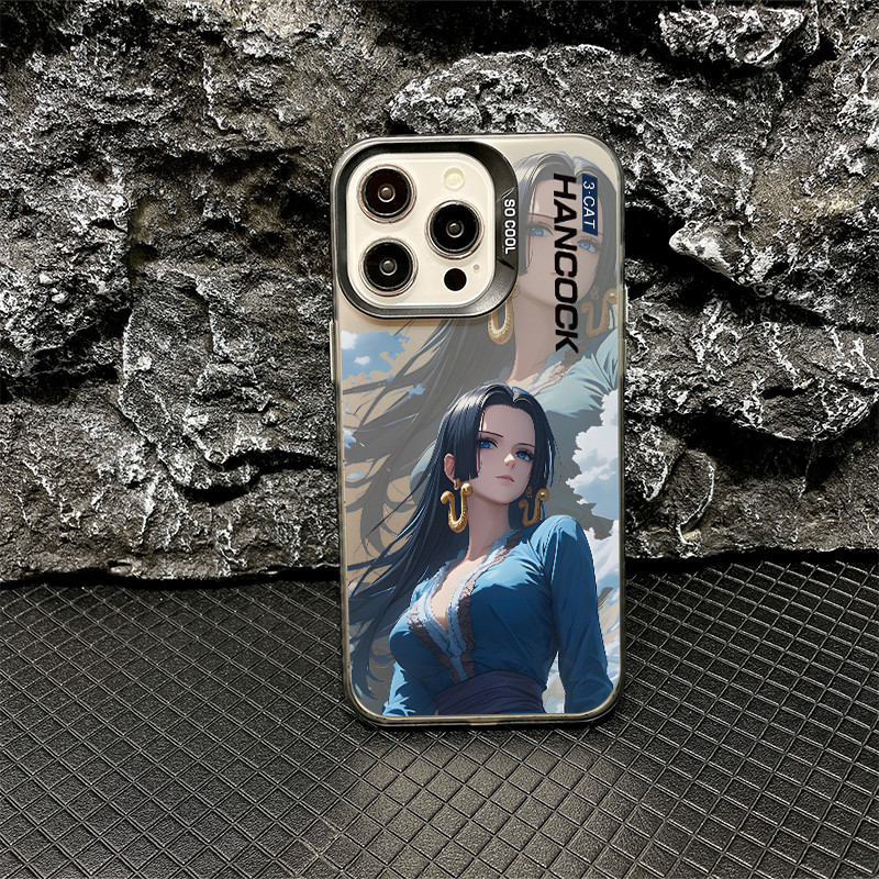 Ốp lưng iPhone bạc màu Boa Hancock One Piece nữ hoàng hải tặc cho iPhone 11 12 13 14 15 16 17 Pro Max chống rơi cao cấp | BigBuy360 - bigbuy360.vn