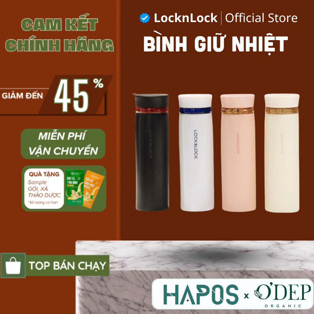 Bình giữ nhiệt LocknLock 450ml Feather Light LHC4131 - Hàng Chính Hãng  - HAPOS LOF