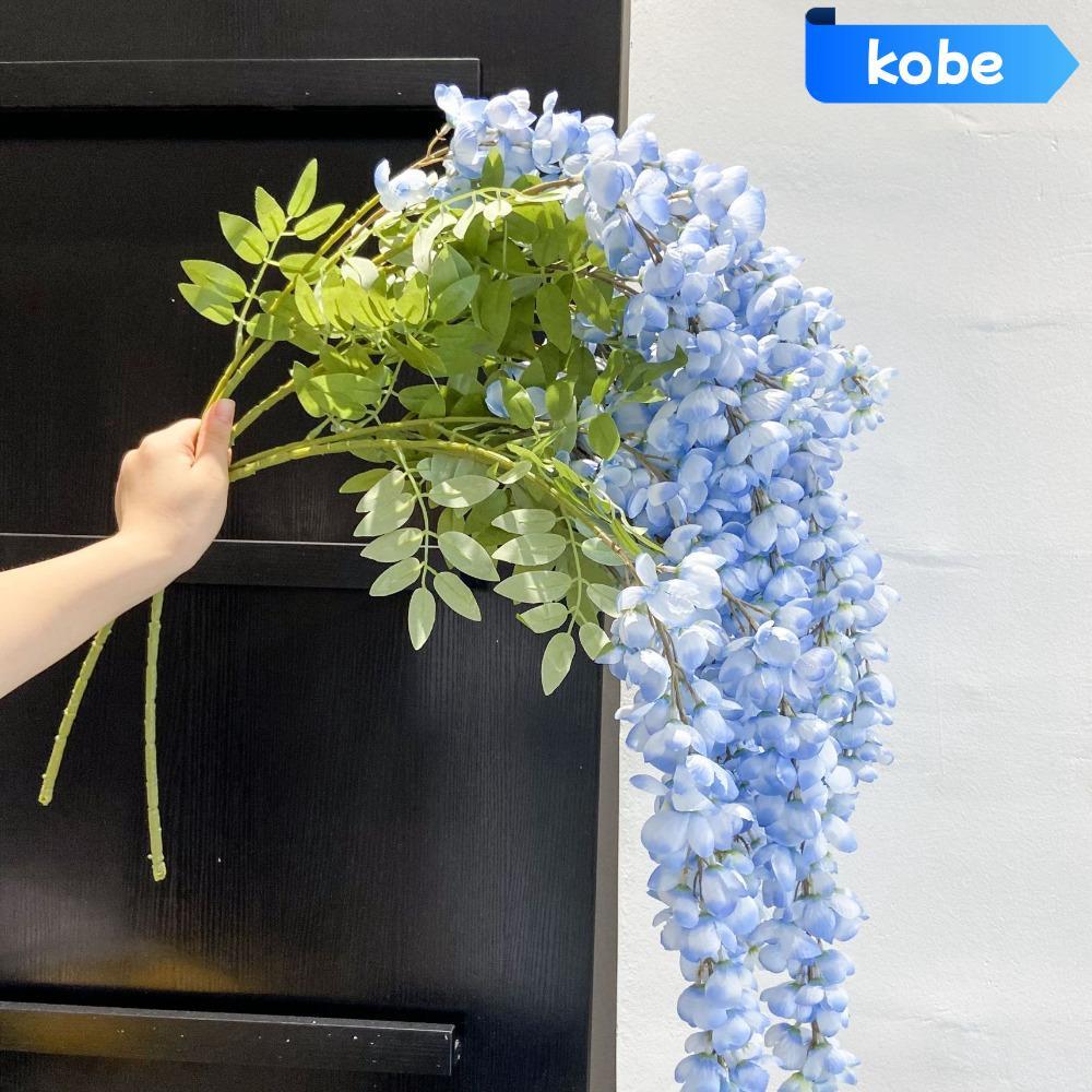 Hoa Trang Trí KOBE, 5 Nĩa Hoa Nhân Tạo 110cm, Wisteria Treo Linh Hoạt Nhiều Màu Hoa Giả Nhà