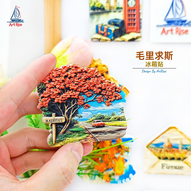 Marix Country Road Tủ Lạnh Dán Ba Chiều Từ Tính Nhãn Dán Du Lịch Quà Lưu Niệm Quà Tặng Trang Trí Nhà