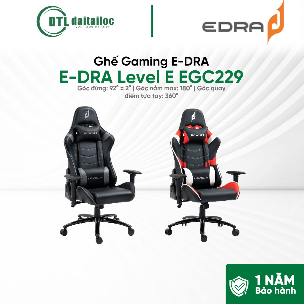Ghế Gaming E-Dra Level E EGC229 | Chính Hãng | Bảo Hành 12 Tháng