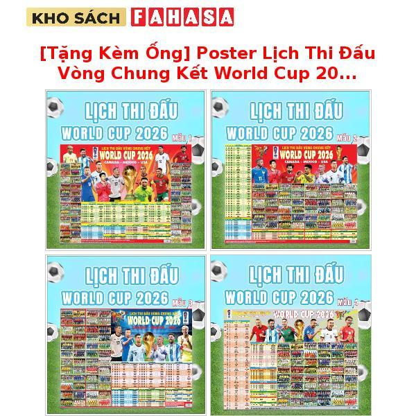 [Kèm Ống Bảo Vệ] Poster Lịch Thi Đấu Vòng Chung Kết World Cup 2026 - 65 x 86 cm