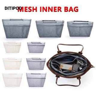 Túi chèn DITIPOO, Túi lưới bên trong dung tích chống rơi, Túi lót Tote nhiều túi Nylon di động mở rộng không gian cho túi Longxiang