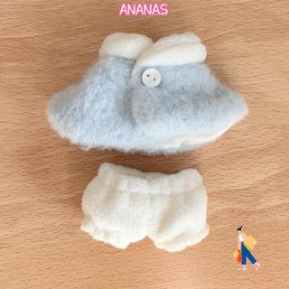Áo choàng sang trọng ANANAS, Quần áo búp bê nhồi bông ca rô, Trang phục Macaron Phụ kiện trang phục búp bê 15cm Quần áo búp bê Cotton cho phụ kiện búp bê búp bê 10 ~ 15cm
