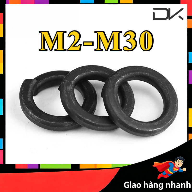 long đền vênh, Long đền ve, Long đền 8.8 cấp đenVòng Đệm Chống Rung, Chống Tự Tháo - Cho Bulong M2-M