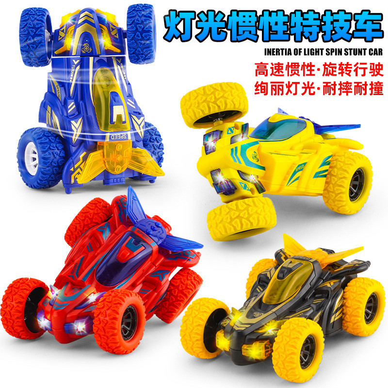 Children's toy for boys, educational toy, four-wheel drive rolling off-road car model toy