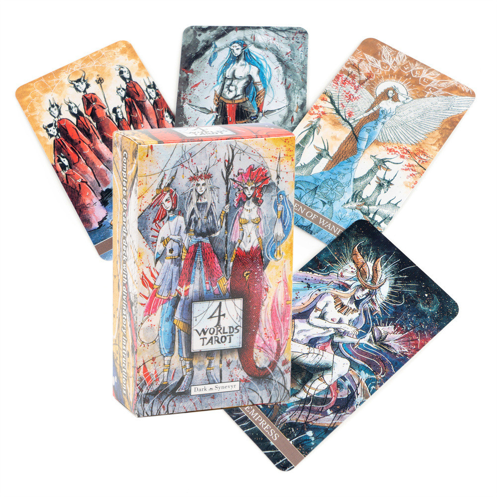 Hàng sẵn có Vận chuyển nhanh Anime Dark Wind Four worlds tarot Phantom Carlot tarot 4 thế giới tarot