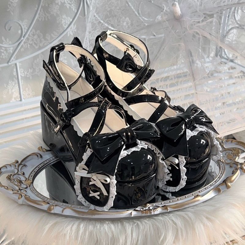 Cổ Tích Phong Cách lolita lolita Nhật Bản lolita Show jk Giày Da Nhỏ Nền Tảng Đế Đồng Nhất Giày Nữ