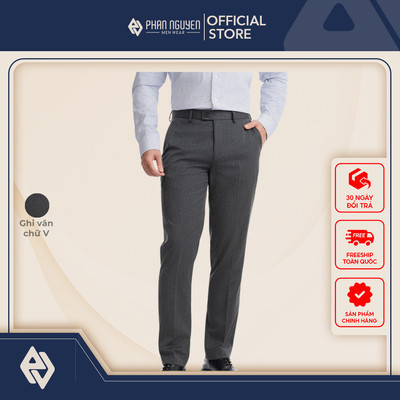 Quần âu nam Phan Nguyễn, chất liệu cao cấp, thoáng mát, thoải mái, form regular fit QVL.921