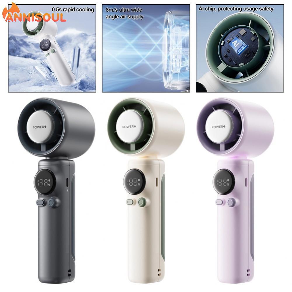 [NISO]High Speed Turbo Fan Real-Time Information Comfortable Grip Compact Travel Fan