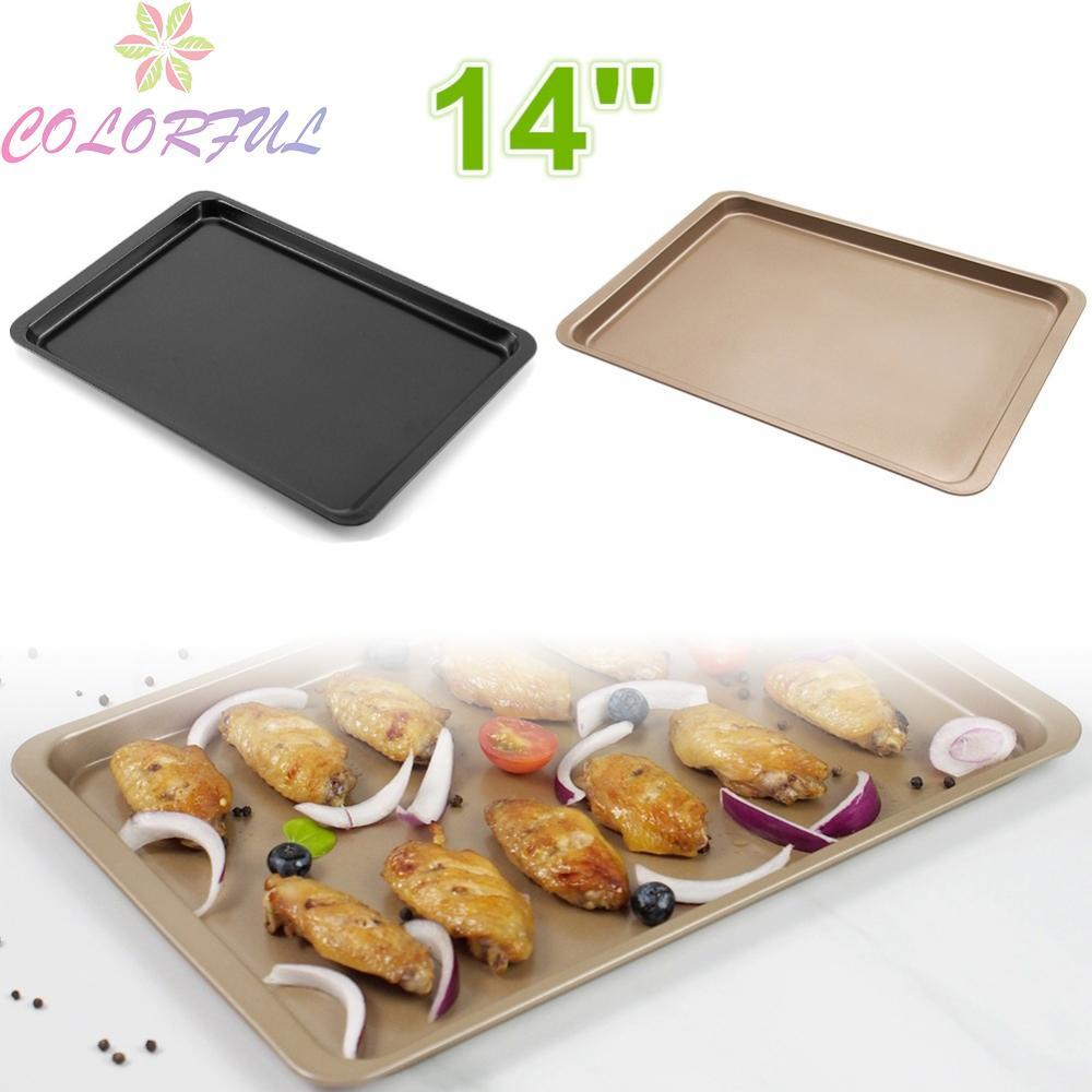 14 Non-Stick Baking Tray Carbon-Steel Bread Cake Cookies Pan Bakery Oven