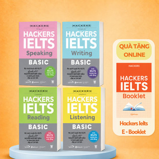Sách – Combo Hackers IELTS Basic (Bộ 4 Cuốn) –  Kèm Lời Giải Chi Tiết (Band 3.0-5.5+) (Gamma Books)