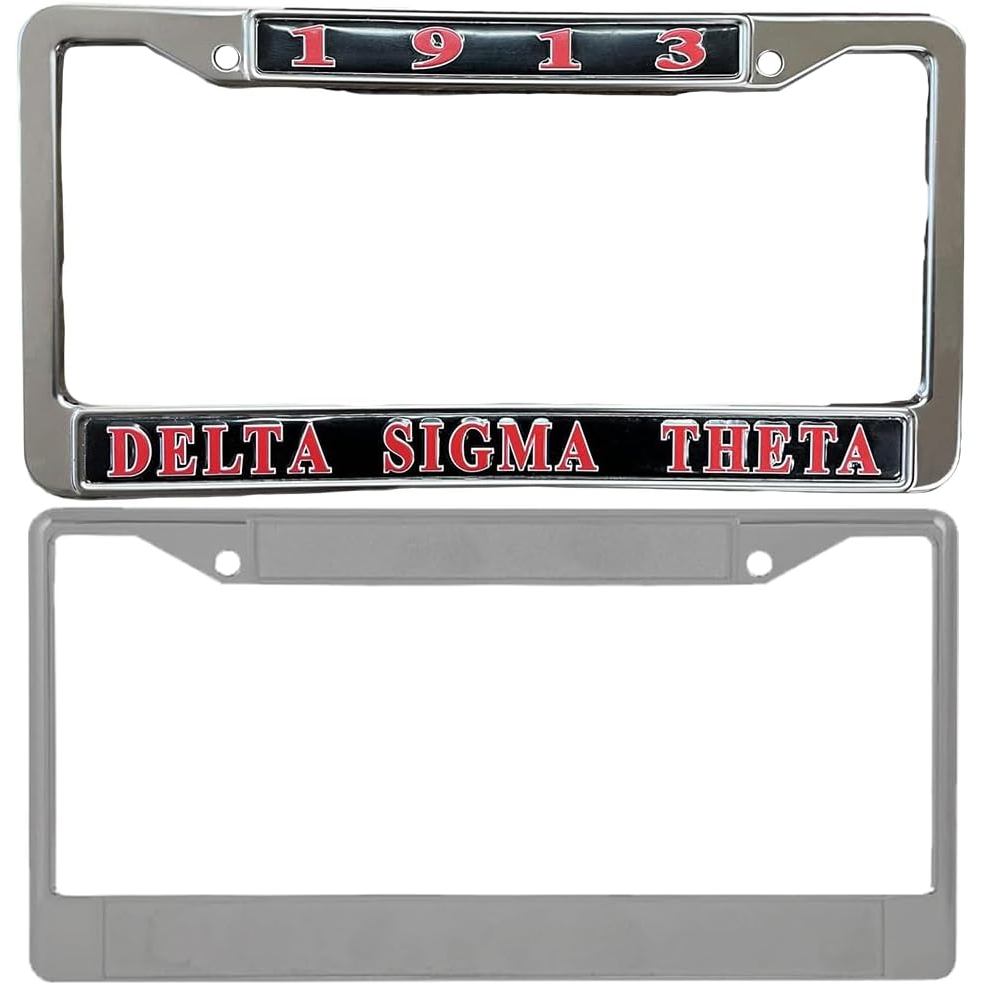 Biển số khung xe Delta Sigma Theta màu đen của UGKIamous