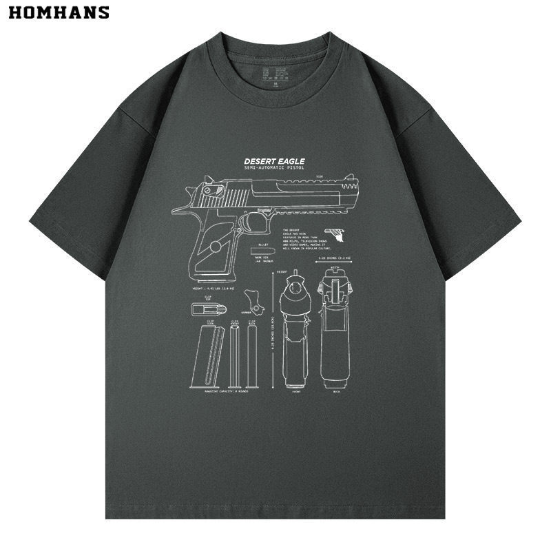 Đồ họa Desert Eagle CS Magnum trên áo thun tay ngắn, 100% cotton cao cấp, phù hợp cho mùa hè và fan 