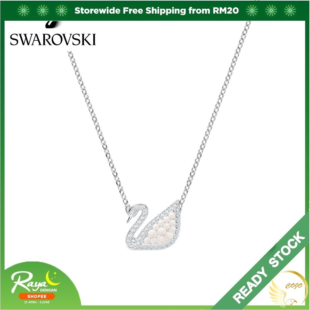 Original Swarovski ICONIC SWAN Necklace Female Clavicle Chain Imitation Pearl