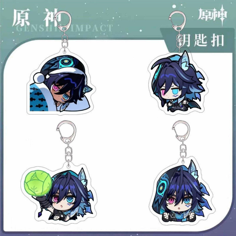 New Genshin Game Ororon Pendant Keychain Cute Cartoon Anime Acrylic Keyring Backpack Jewelry Accesso