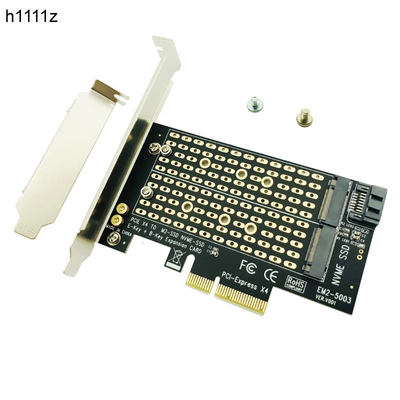M.2 NVMe SSD NGFF TO PCIE X4 Adapter M Key B Key Giao Diện Kép Card Hỗ Trợ PCI Express 3.0 2230 2242