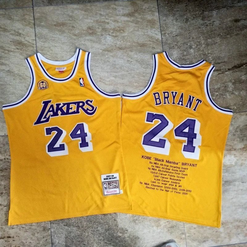 Kobe Secret Hydrangea Jersey laker Bryant Jerseys Lakers No. Đồng phục bóng rổ thêu Kobe 24 số 8 Kob