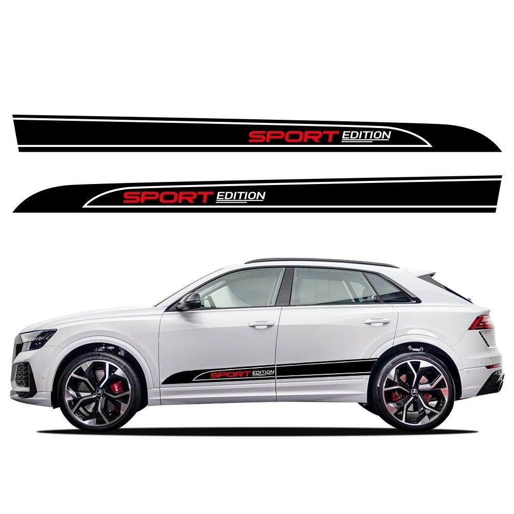 Xe Thể Thao Đua Sọc Đề Can Cửa Bên Miếng Dán Vinyl Đồ Họa Phụ Kiện Cho Xe Audi Q8 SQ8 RS TFSI Quattr