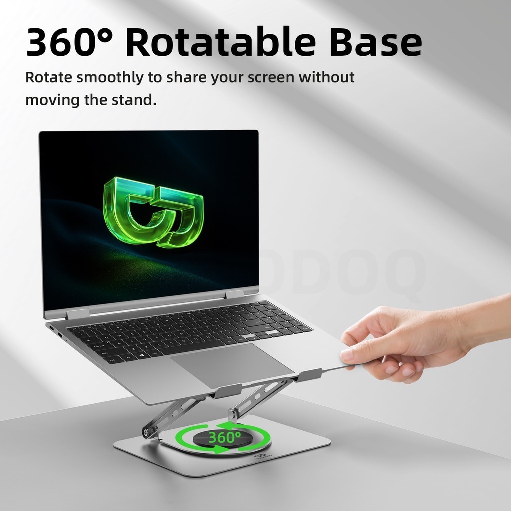 Giá Đỡ Laptop GOOJODOQ 360° Tản Nhiệt Tốt, Đặt Quạt Được, Chắc Chắn 10kg, Gấp Gọn | BigBuy360 - bigbuy360.vn