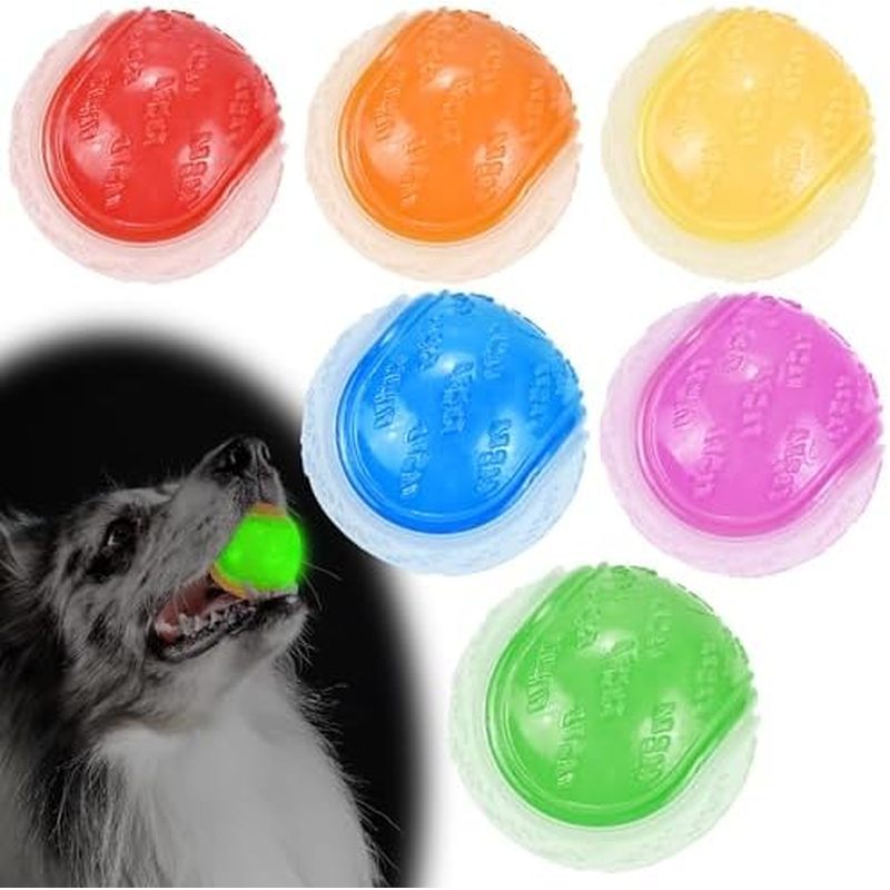6Pcs Squeaky Dog Balls, Dog Toys Balls for Training, Tough Ball Toys for Dogs, Fit with Dog Ball Lau