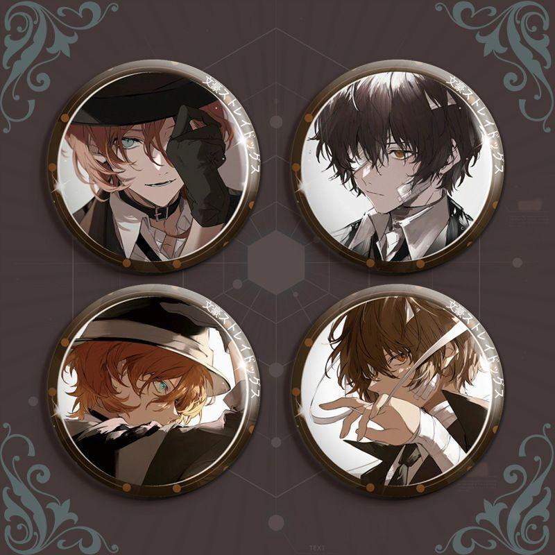 Bungou Stray Dog Laser Huy hiệu Dazai Osamu Dazai Bị loại trên thế giới Trung Quốc Đồng bằng cũng gâ