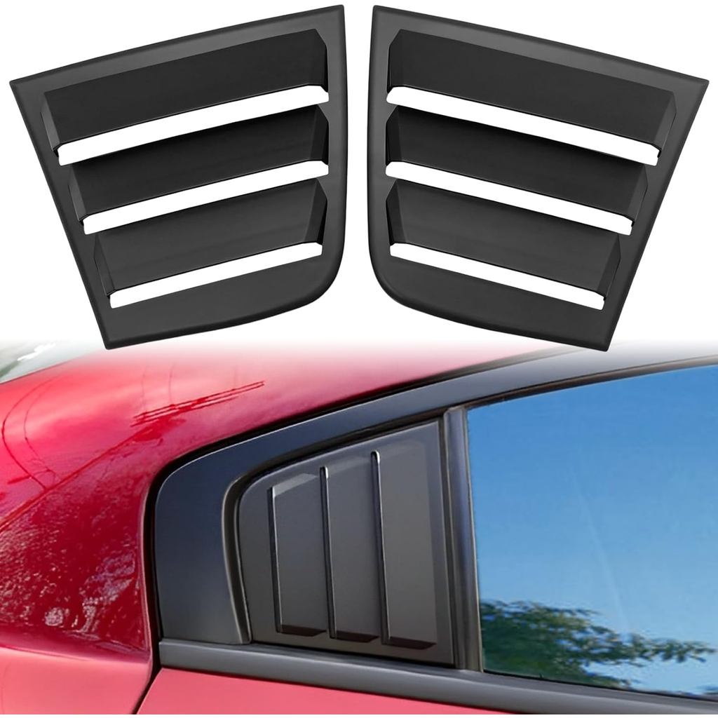 Dành cho Dodge Charger 2011-2023 2024 Rèm che cửa sổ bên, Cửa sổ sạc Dodge ABS Đen (2Pack)