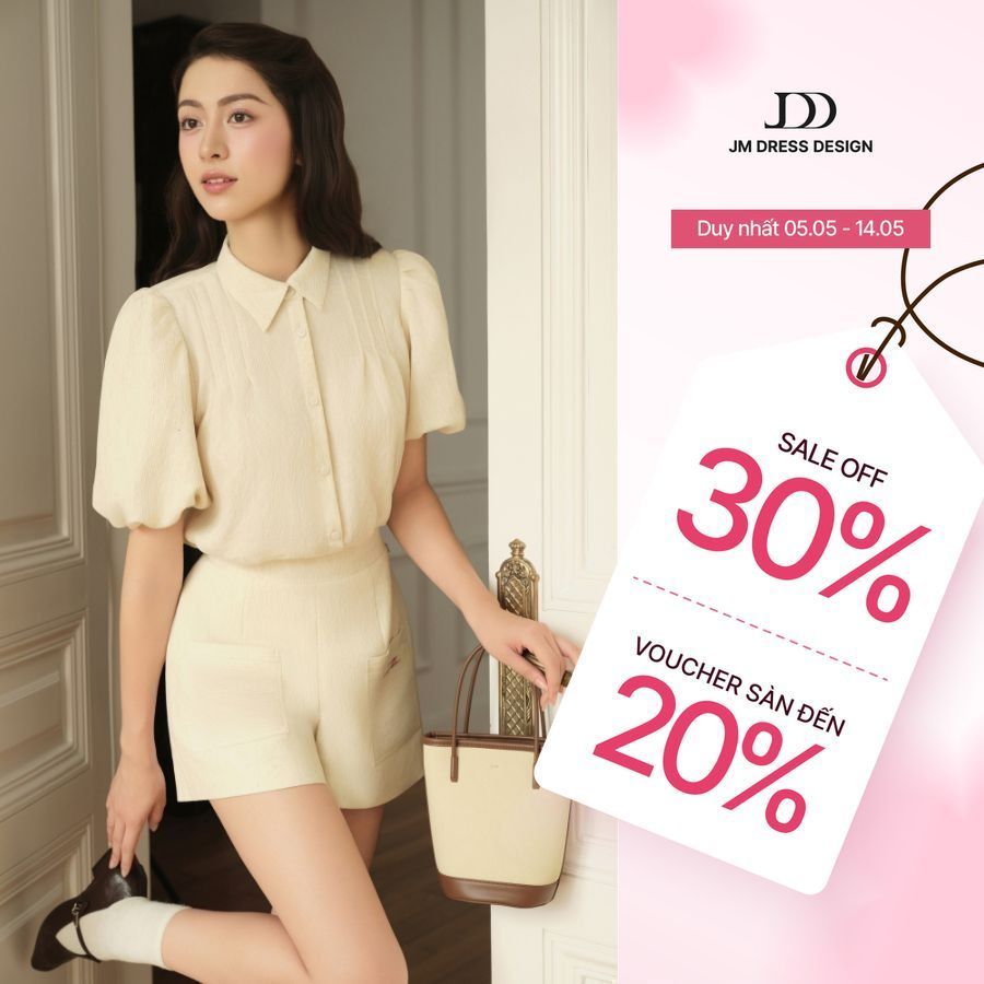 Set áo tay bồng bấu ngực 2T23.2504K + quần short túi vuông 3S09.2504K - Bộ đồ áo sơ mi tay bồng quần