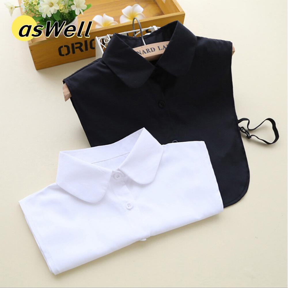 ASWELL Cổ Giả Áo Sơ Mi Chắc Chắn Vintage Áo Quần Áo Phụ Kiện