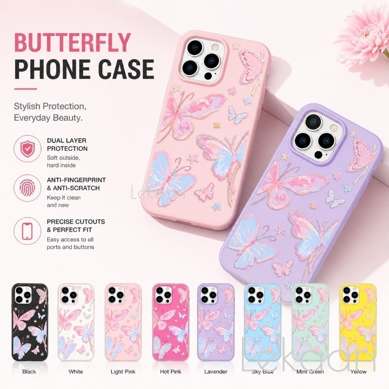 Ốp Lưng Bướm Cho Samsung Galaxy A57 A37 A27 A17 A07 A56 A36 A26 A16 A06 A05 A05s M17 M077 M05 F17 F0