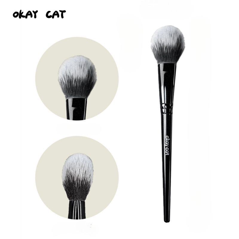 OKAY CAT Blush Brush Soft Hair Face Dotting Brush Contour Blending Super Soft Use A Portable Foundat