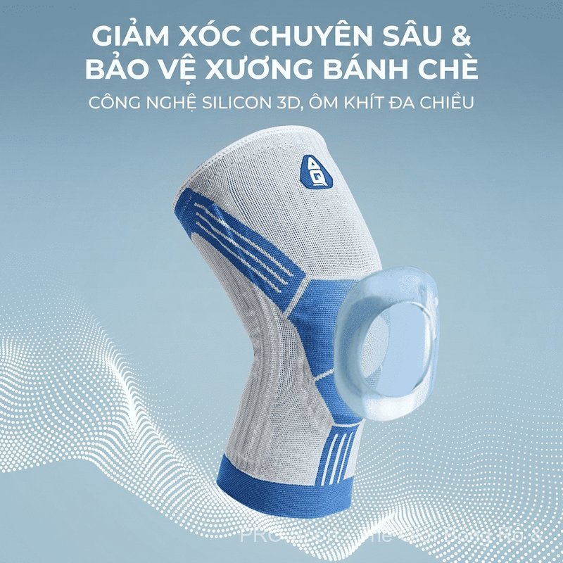 Băng đầu gối AQ thể thao nam bóng rổ cầu lông Squat bảo vệ sụn chêm