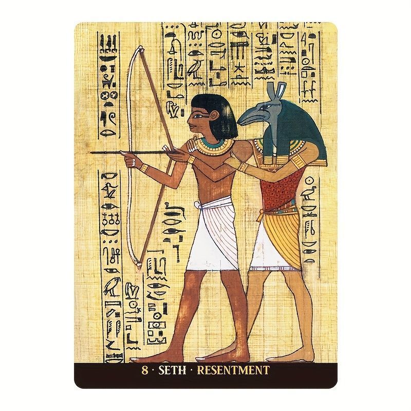 2025 Sản phẩm mới EGYPTIAN ORACLE Card EGYPTIAN GODS ORACLE CARDS với hướng dẫn sử dụng Thẻ trò chơi