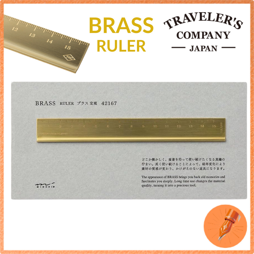 TRAVELER'S COMPANY Brass Ruler Solid Brass 42167006