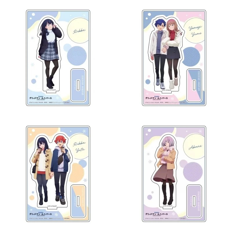 Mô hình Standee anime Gridman Universe nhân vật Rikka Takarada Akane Shinjo mica trong suốt trang tr