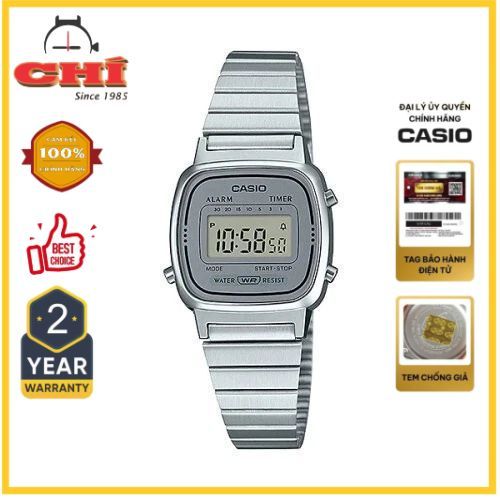 Đồng Hồ Casio Nữ Vintage Sang Trọng Series LA670 Mặt Kính Nhựa 24.6mm Kháng Nước Chính Hãng