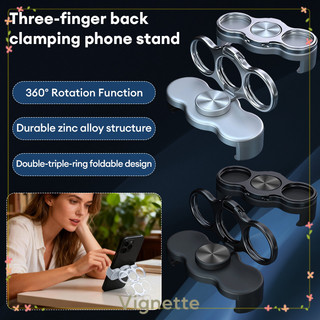 [Vignette] - COD 360° Giá đỡ điện thoại đa chức năng có thể xoay được Thiết kế ba vòng kép có thể gập lại Di động cầm tay Sử dụng máy tính để bàn