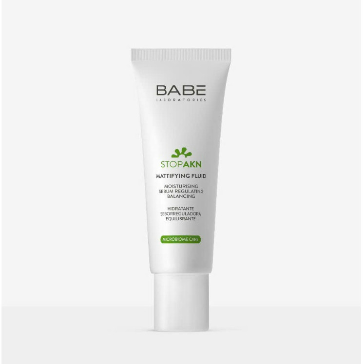 Bộ đôi Làm Sạch Và Dưỡng Ẩm Kiềm Dầu BABE Stop AKN Purifying Cleansing Gel + Mattifying Fluid 50ml | BigBuy360 - bigbuy360.vn