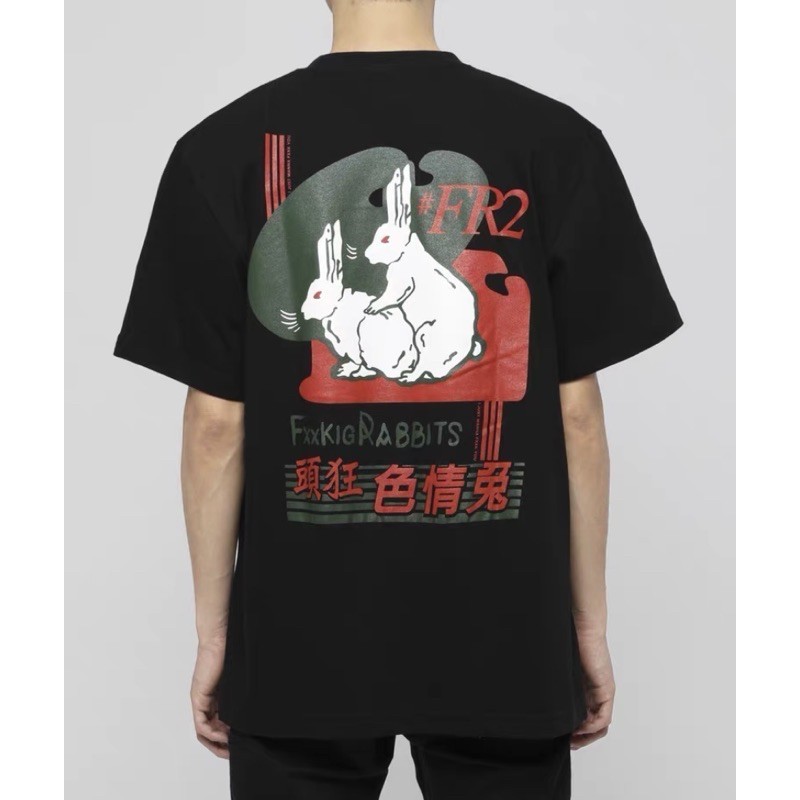 F169 FR2 Nhật Bản Dạo Phố Thương Hiệu RABBITS Cặp Đôi tee