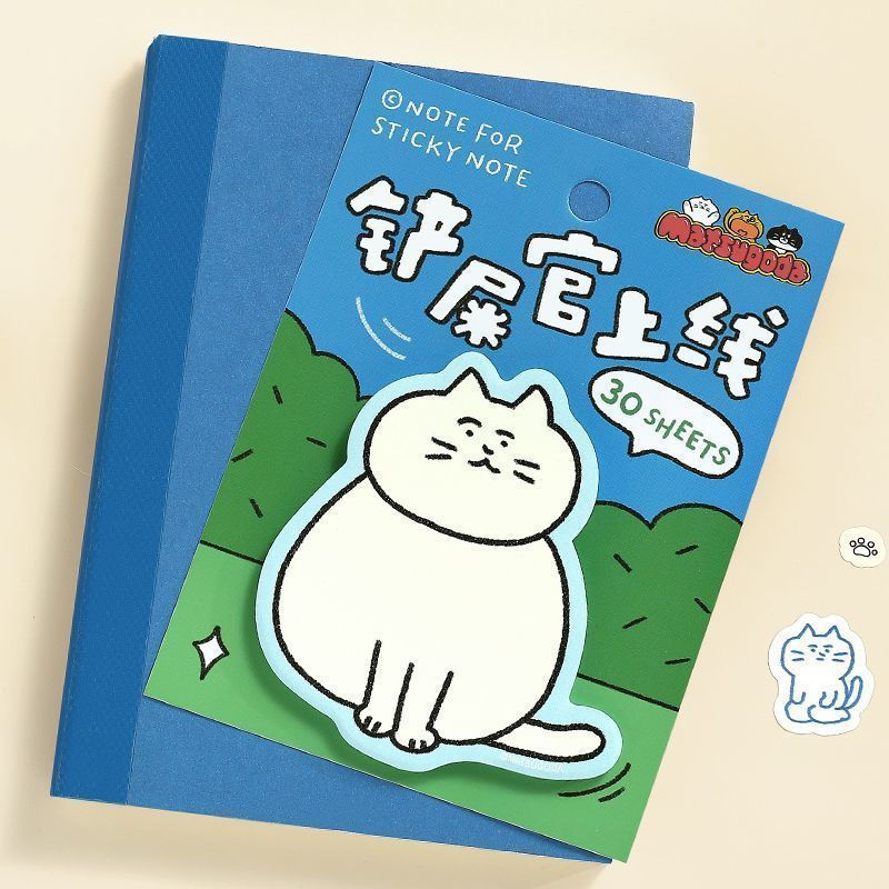 JUANOTE FOR×MATSUGODA Co-branded sticky notes Creative cat illustration sticky notes for students' m