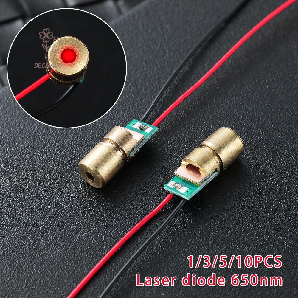 SHOUKEY 1 / 3 / 5 / 10 PC Laser Có Thể Điều Chỉnh Bán Chạy 5 triệu watt Đầu Đồng 650nm 6mm 3V