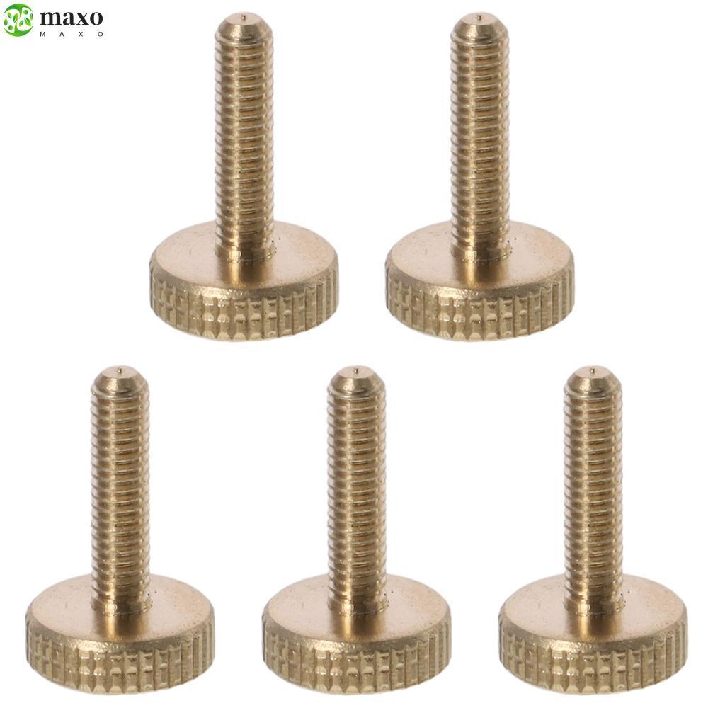 CVMAXVN 5 Đầu phẳng, Ốc vít ngón tay cái có khía bằng đồng M4x 6-14mm, Ốc vít nâng tay